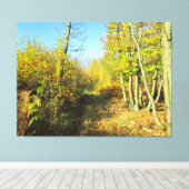 Zonovergoten Bossen in het najaar - Canvas Afdruk (Insitu (Houten vloer))