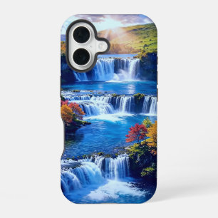 Zonovergoten Cascade Dal 001 iPhone 16 Hoesje