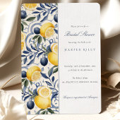 Zonovergoten Citrus & Azulejo bruidsdouche uitnodi Kaart