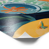 zonovergoten citrus foto afdruk (Hoek)