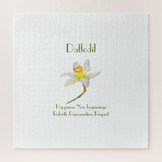 Zonovergoten Daffodil met bloem betekenis Legpuzzel (Verticaal)