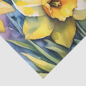 Zonovergoten Daffodils Waterverf Tissuepapier (Detail)