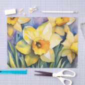 Zonovergoten Daffodils Waterverf Tissuepapier (Craft)