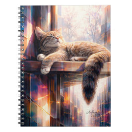 Zonovergoten Droom Kat Knus Feline Kunst Notitieboek