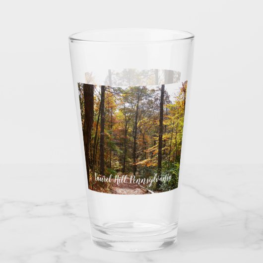 Zonovergoten Fall Trail in Laurel Hill State Park Glas (Voorkant)