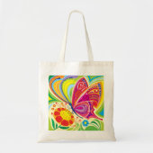 Zonovergoten Fladderende Flora Tote Bag (Voorkant)