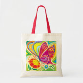 Zonovergoten Fladderende Flora Tote Bag (Voorkant)