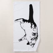 Zonovergoten flip in monochrome stijl strandlaken (Voorkant)