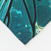 "Zonovergoten golven - levendige oceaankunst" Fleece Deken (Hoek)