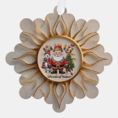 Zonovergoten gouden uur ornament kaart (Voorkant)