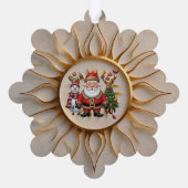 Zonovergoten gouden uur ornament kaart (Achterkant)