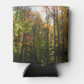 Zonovergoten herfstbos herfstlandschap blikjeskoeler (Voorkant)