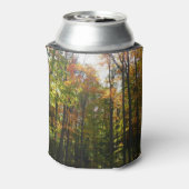 Zonovergoten herfstbos herfstlandschap blikjeskoeler (Blikje Achterkant)