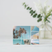 Zonovergoten herinneringen: een zomerfotocollage informatiekaartje (Staand voorkant)