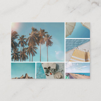 Zonovergoten herinneringen: een zomerfotocollage informatiekaartje