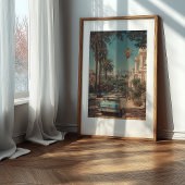 Zonovergoten heuvels: een  straat in Californië Poster