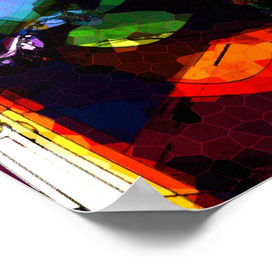 Zonovergoten kleur poster (Hoek)