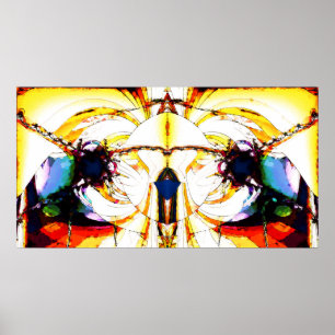 Zonovergoten kleur poster