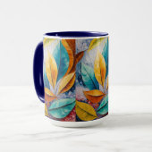 zonovergoten kosmos | Modigliani Leaf Design Mok (Voorkant links)