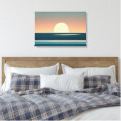Zonovergoten kust abstracte kunstprint canvas afdruk (Insitu (Slaapkamer))