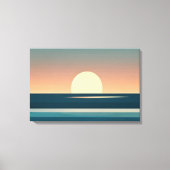 Zonovergoten kust abstracte kunstprint canvas afdruk (Voorkant)