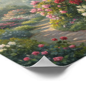 Zonovergoten Lentetuin Pad Olie Schilderij Poster (Hoek)