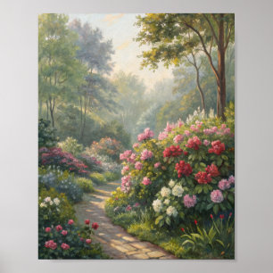 Zonovergoten Lentetuin Pad Olie Schilderij Poster