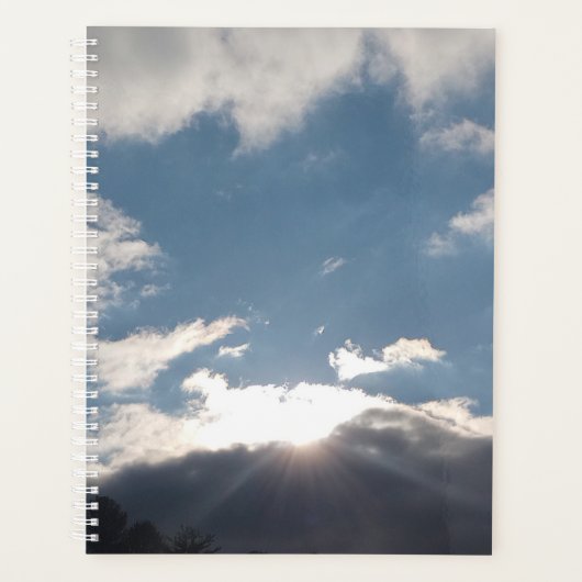 Zonovergoten luchtplanner, wolken en zon planner (Voorkant)