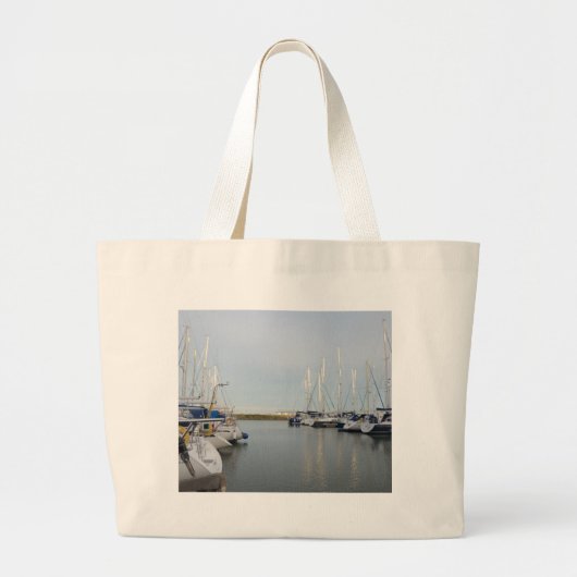 Zonovergoten masten grote tote bag (Voorkant)