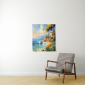 Zonovergoten mediterrane kust impressionistische k wandkleed (In situ)