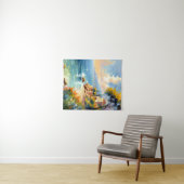 Zonovergoten mediterrane kust impressionistische k wandkleed (In Situ (horizontaal))