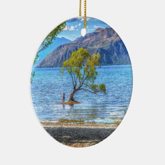 Zonovergoten Meer Wanaka Nieuw-Zeeland Zee eiland Keramisch Ornament (Rechts)