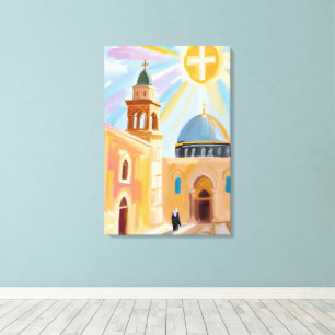 Zonovergoten Midden-Oosterse Kerkkunst Print Leven