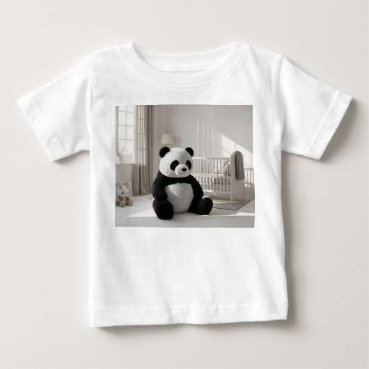 Zonovergoten minimalistische kinderkamer met panda (Voorkant)