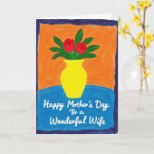 Zonovergoten Moederdag Kaart (Gele Bloem)