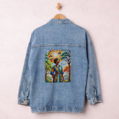 Zonovergoten mozaïek Queen Herfst Art Denim Jacket (Hangar)