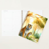 Zonovergoten natuurschoon met zwervende tijgers planner (Display)