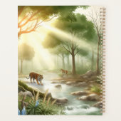 Zonovergoten natuurschoon met zwervende tijgers planner (Achterkant)