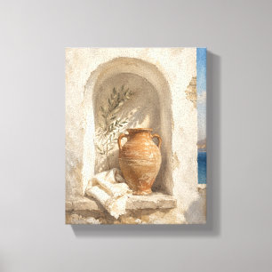 Zonovergoten Naxos-nis Mediterrane Stilleven Canva Canvas Afdruk