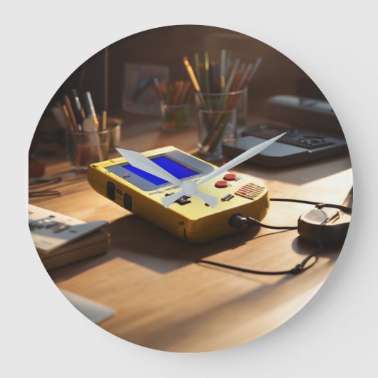 Zonovergoten nostalgie: Retro-draagbare revival Grote Klok (Voorkant)
