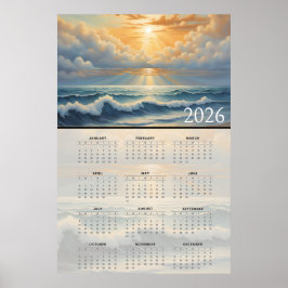 Zonovergoten Oceaan Horizon 2026 Kalender Poster
