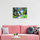 Zonovergoten Olijfgaard Pastel Landschap Canvas Afdruk (Insitu (Woonkamer))