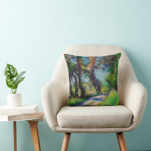 Zonovergoten Olijfgaard Pastel Landschap Kussen