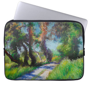 Zonovergoten Olijfgaard Pastel Landschap Laptop Sleeve