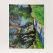 Zonovergoten olijfgaard pastel landschap legpuzzel (Verticaal)
