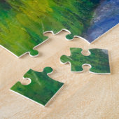 Zonovergoten olijfgaard pastel landschap legpuzzel (Zijkant)