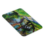 Zonovergoten olijfgaard pastel landschap magneet (Rechterzijde)