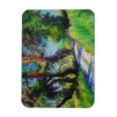 Zonovergoten olijfgaard pastel landschap magneet (Verticaal)