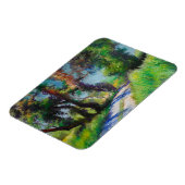 Zonovergoten olijfgaard pastel landschap magneet (Linkerzijde)