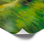 Zonovergoten Olijfgaard Pastel Landschap Perfect Poster (Hoek)